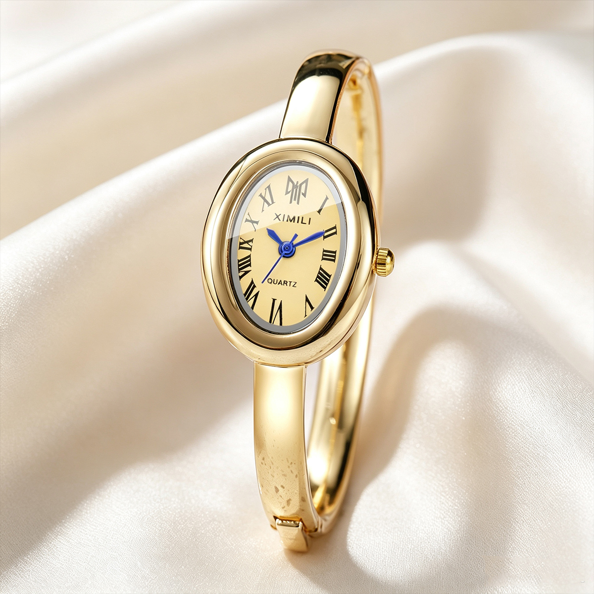 Relógio Feminino Moderno Dourado , Quartzo Com Mostrador Roma , Pulseira Elegante , Presente Ideal Para Meninas E Mulher