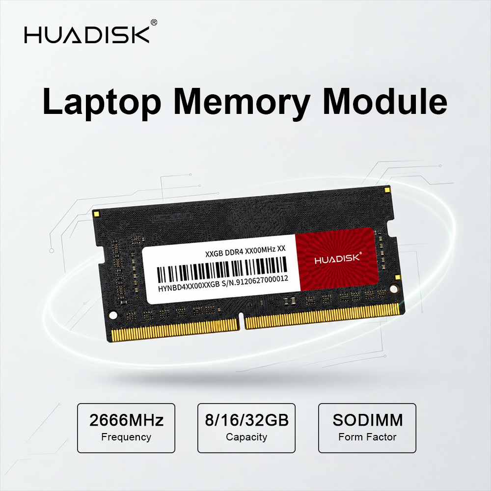 Memória Para Laptop HUADISK DDR4 Ram 4 Gb 8 16 2666 Mhz Sodimm 260 Pinos Compatível Com AMD E Intel
