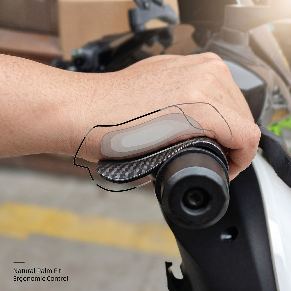 Vividstick Auxiliar de Aceleração Ergonômico para Moto, Peça Mod Carbono-Fibra para Alívio de Pulso · foto 2