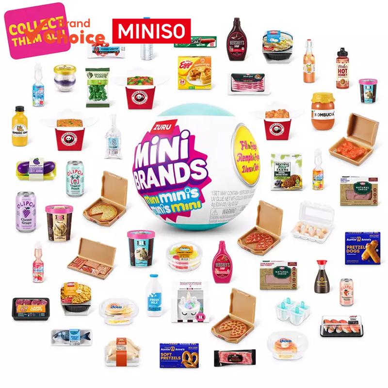 Mini Brands Fill The Fridge Minis Série 1 da ZURU, pacote de itens surpresa, réplica em miniatura, colecionável