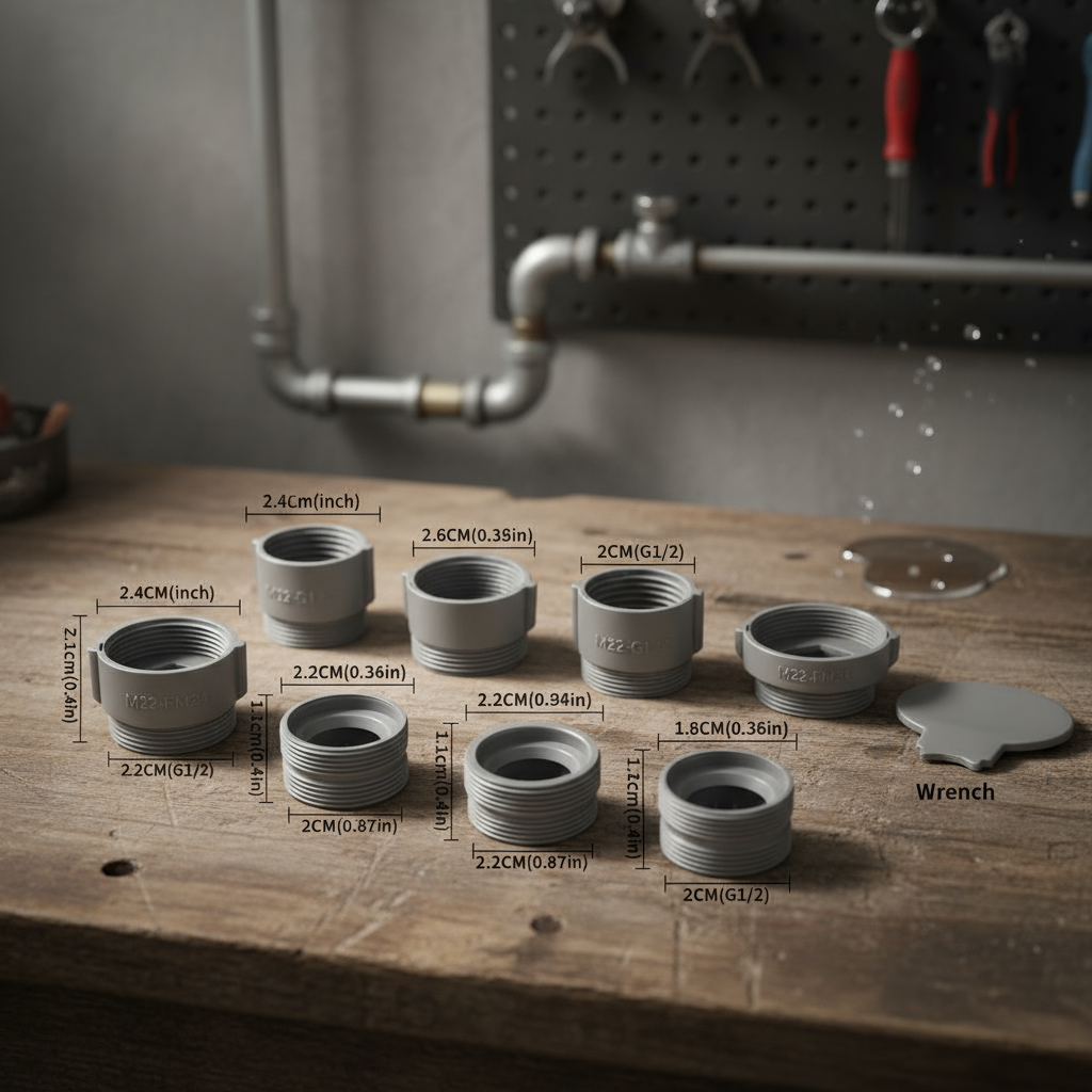Kit Universal de Adaptadores para Torneira - Conjunto de 5 Peças com Adaptadores de Arejador para Torneiras de Cozinha,
