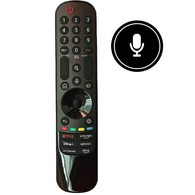 Controle Remoto de Voz para TVs LG Smart QNED OLED HDR 4K Modelos MR24GA MR24GN Magic Wireless Substituto do Microfone