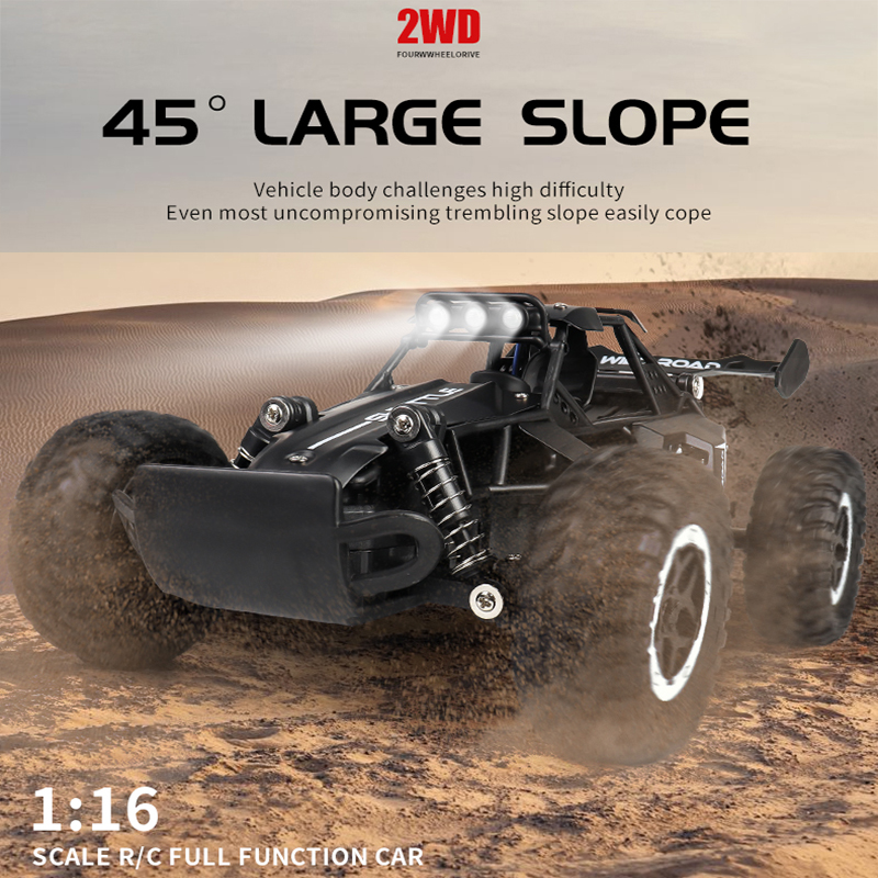 Carro RC Off-Road de Liga de Alta Velocidade – Controle Remoto com Luzes LED e Amortecedores Independentes, Caminhonete — imagem 3 de 3
