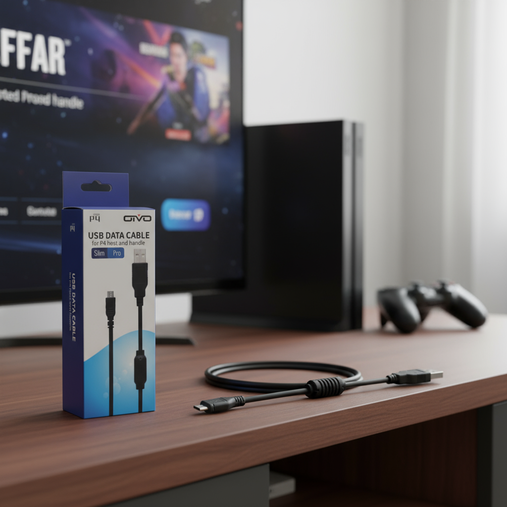 Cabo de Carregamento USB de 2m para Controles Sony PS4 DualShock 4