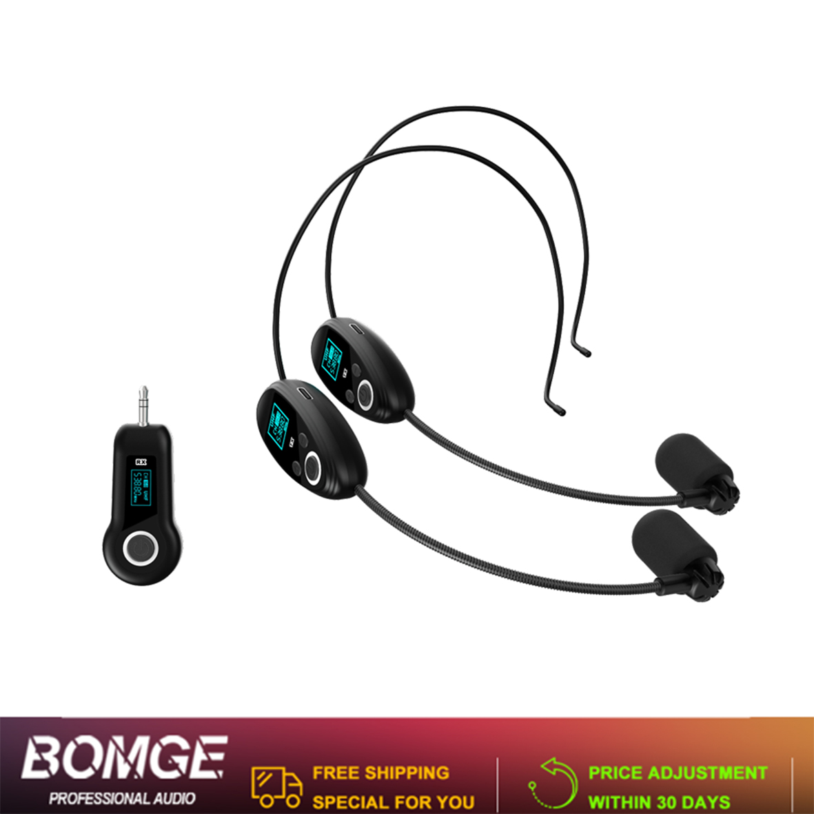 Microfone de fone de ouvido sem fio WTU-008 com receptor recarregável para professores, guias, discursos e Elite Pro Max