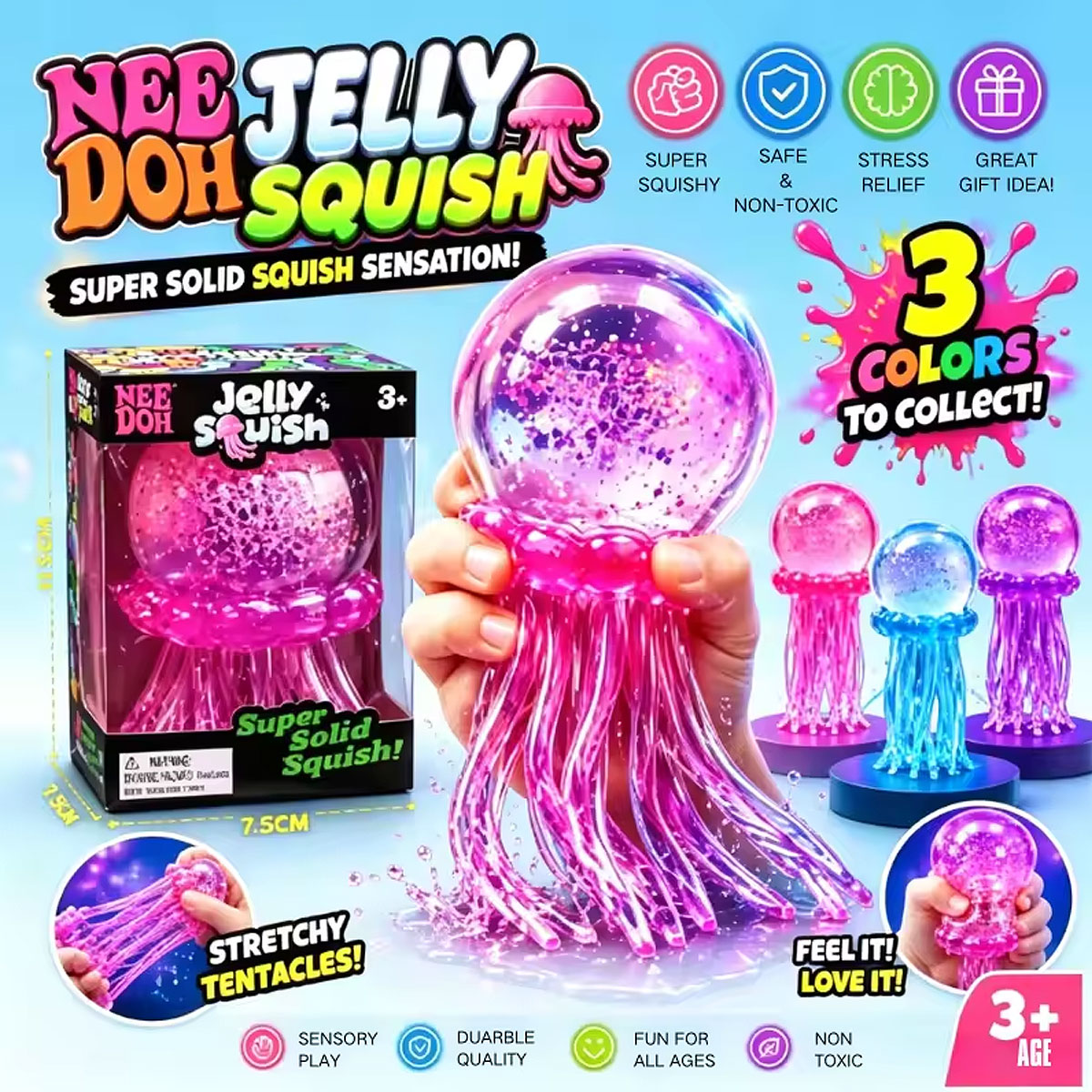 Medusa Squeeze Brinquedo Praia Ao Ar Livre Jogo De Água Simulado Alívio Do Estresse Presente Verão