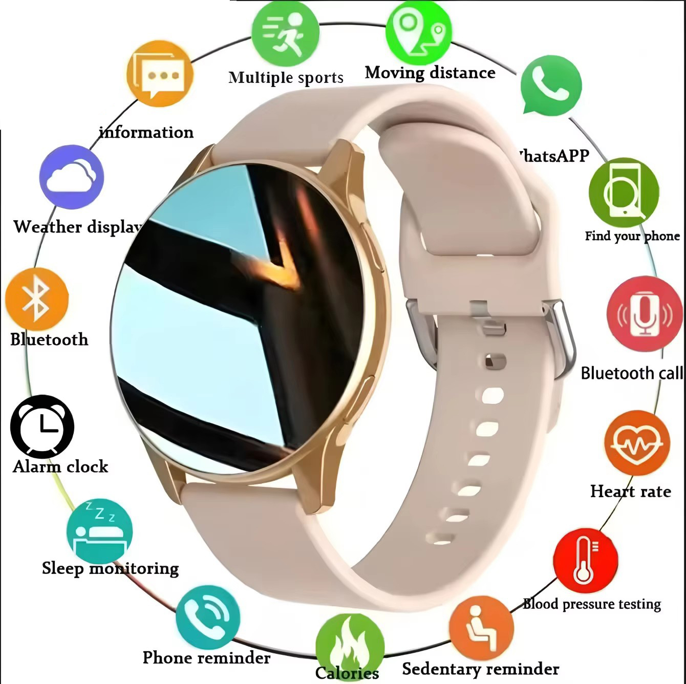 Mulheres Bluetooth Chamada Relógio Inteligente Monitoramento Smartwatches À Prova Dwaterproof Água Masculino Smartwatch