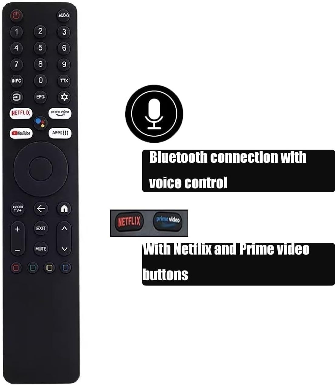 NOVO XMRM-ML Controle Remoto de Voz de Substituição para Xiaomi TV Q2 L55M7-Q2ME