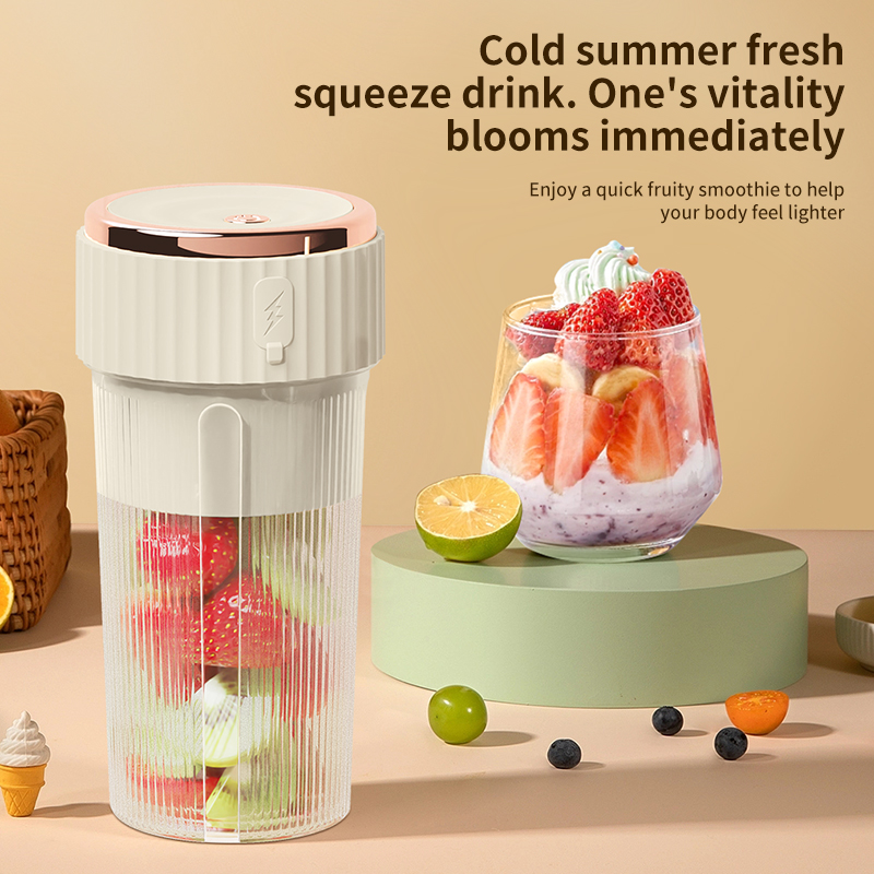 Copo liquidificador portátil sem fio, liquidificador pessoal de 6 lâminas de aço inoxidável, mini liquidificador