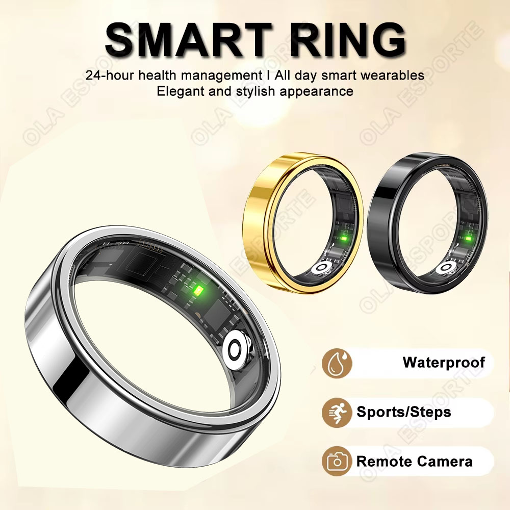 Novo Anel Inteligente: Chamada Bluetooth, Monitor Cardíaco, Pressão Arterial, À Prova d'Água, Presente para Android/iOS,