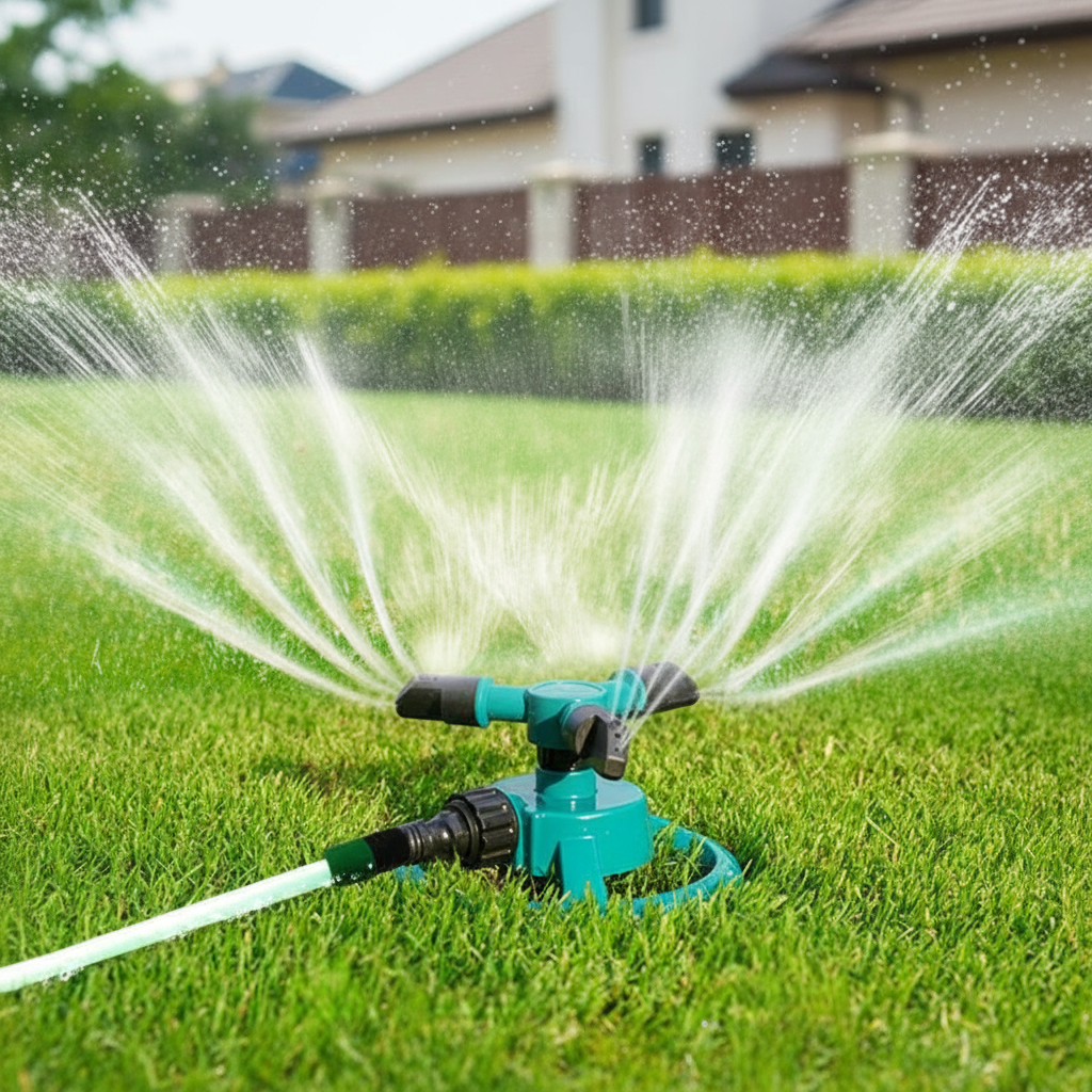 Aspersor de Água Automático 360 Graus para Irrigação de Jardim, Sistema de Bocal Rotativo para Gramado, Suprimentos