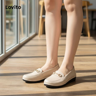 Lovito Mocassins Pretos Vintage À Prova Água Traje Formal Profissional Mocassins Verão Para Mulheres LFA67307\2 em Oferta na Shopee
