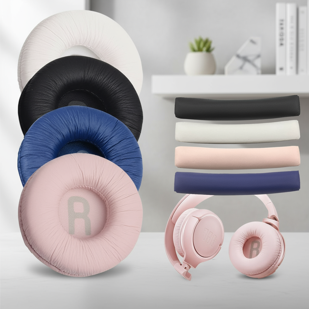 Almofadas para fones de ouvido JBL Tune 600 500BT 510BT 520BT 450 - Substituição de almofadas de ouvido e faixa de