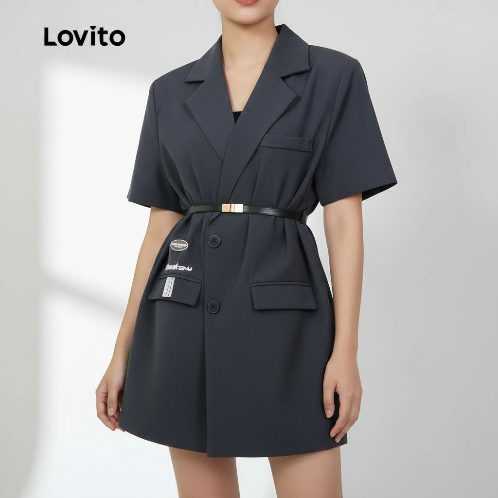 Lovito Cinto feminino casual, simples, versão coreana, elegante e versátil, ideal para mulheres, modelo LFA77512 em Oferta na Shopee