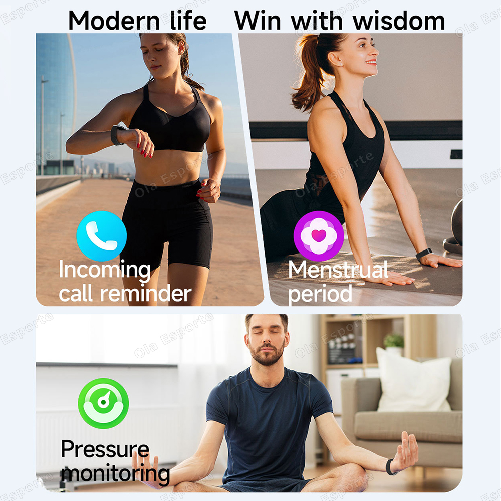 Pulseira Inteligente NOVO: monitoramento de saúde cardíaca, oxigênio no sangue, rastreador esportivo ao ar livre para — imagem 2 de 2
