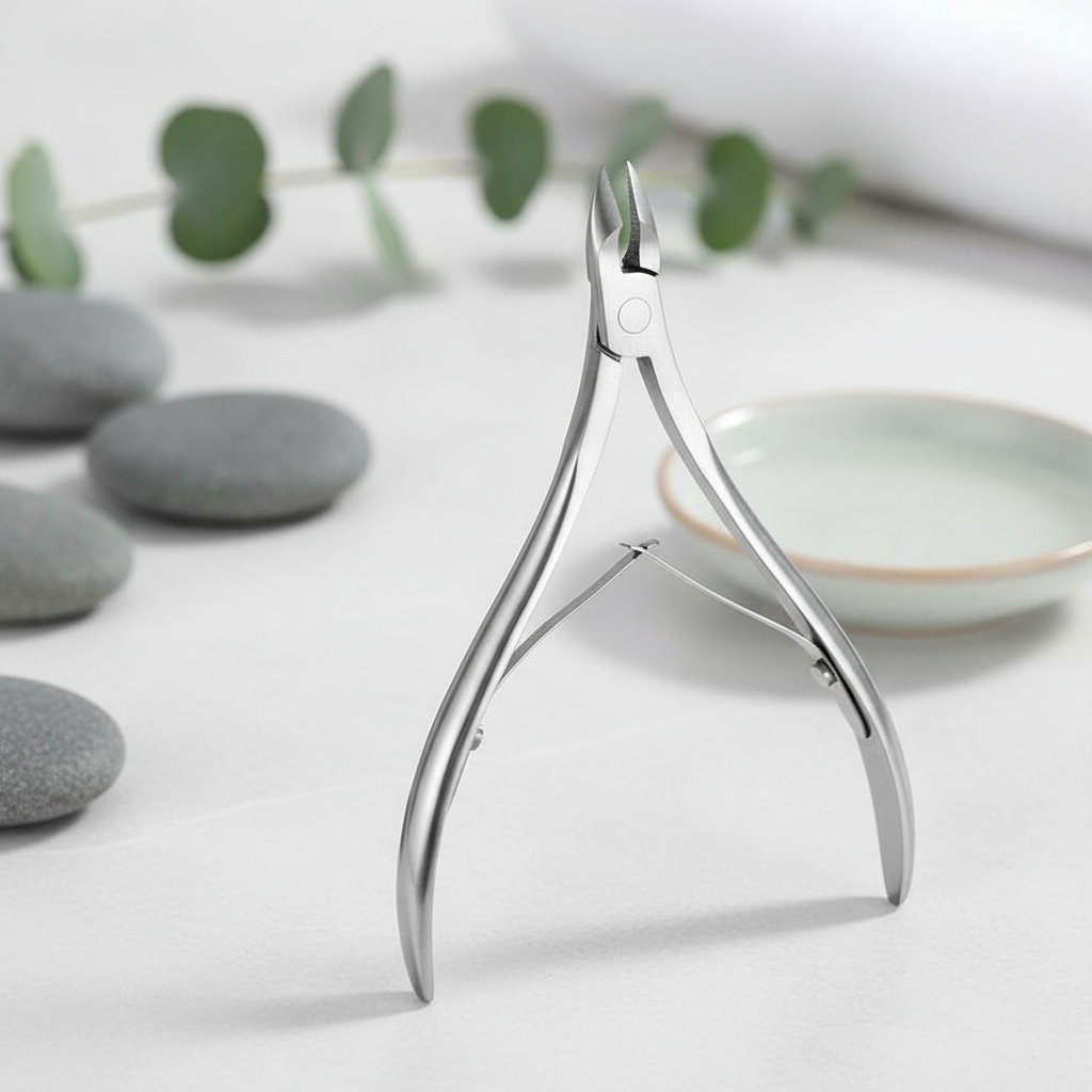 Alicate profissional de cutícula em aço inoxidável, removedor de pele morta, tesoura, pinça para unhas para manicure.