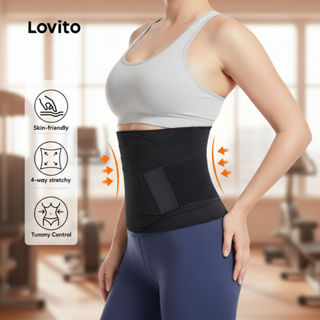 Lovito Modelador Casual Sem Costura para Modelagem Corporal Feminina LNE31252 (Preto) em Oferta na Shopee