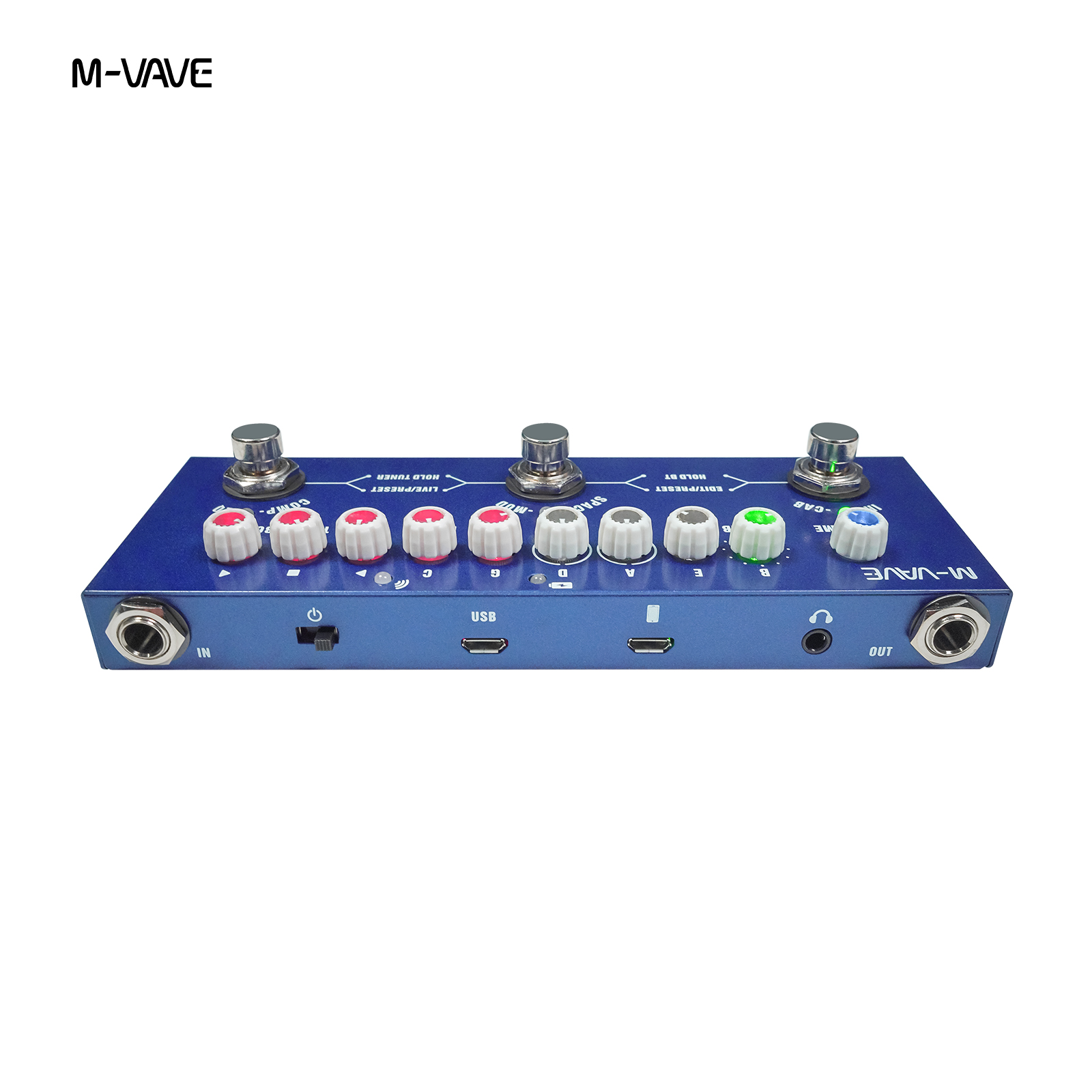 M-VAVE Cubo Bebê Baixo Multi Efeitos Pedal Embutido IR Gabinete Compressor EQ Atraso Reverb Sintonizador Recarregável Pr — imagem 2 de 2
