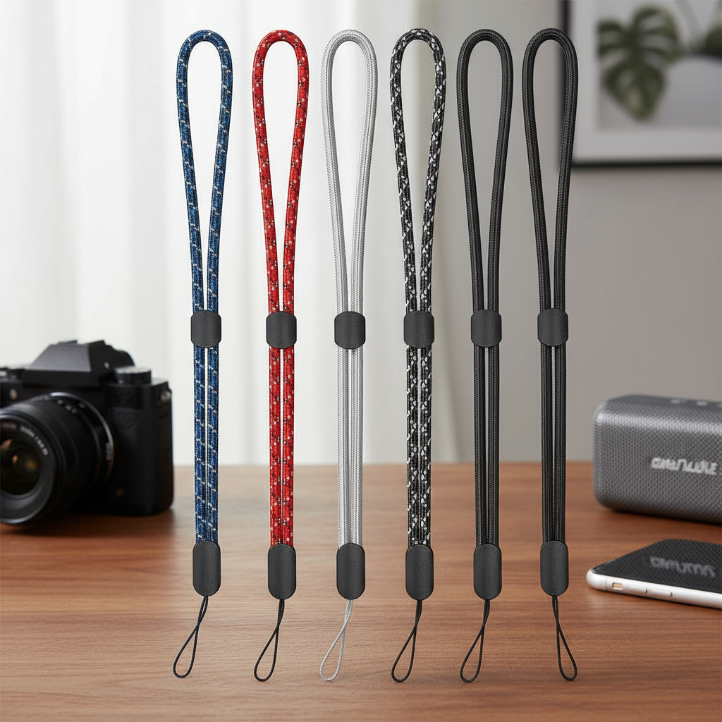 Cordão de Pulso Curto com Corda Grossa para Celular, Caixa de Som Bluetooth, Interfone e Acessórios Anti-Perda
