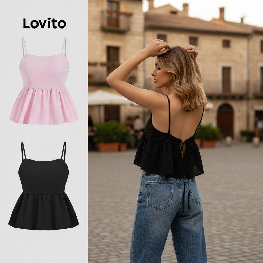 (Trendy2) Lovito Sexy Fivela Lisa Pele Macia Controle De Barriga Modelador Preto Elástico 4 Vias Para Mulheres LNA104014 em Oferta na Shopee