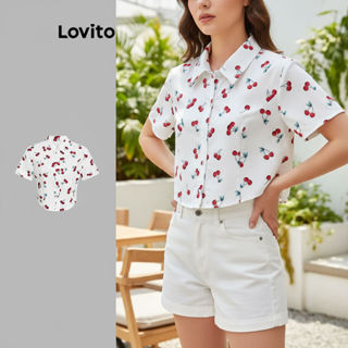 Lovito Blusa Feminina Casual com Estampa Lisa L118ED140 em Oferta na Shopee