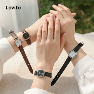 Lovito Relógio de Quartzo Feminino Quadrado LFA24123 Casual e Minimalista em Oferta na Shopee