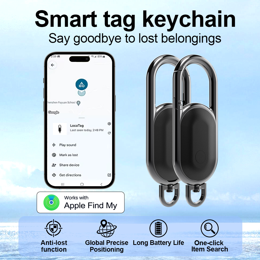 Chaveiro De Etiqueta Inteligente Bluetooth Compatível Com iOS Find My App Mini Dispositivo Rastreador De Item Anti-Perda