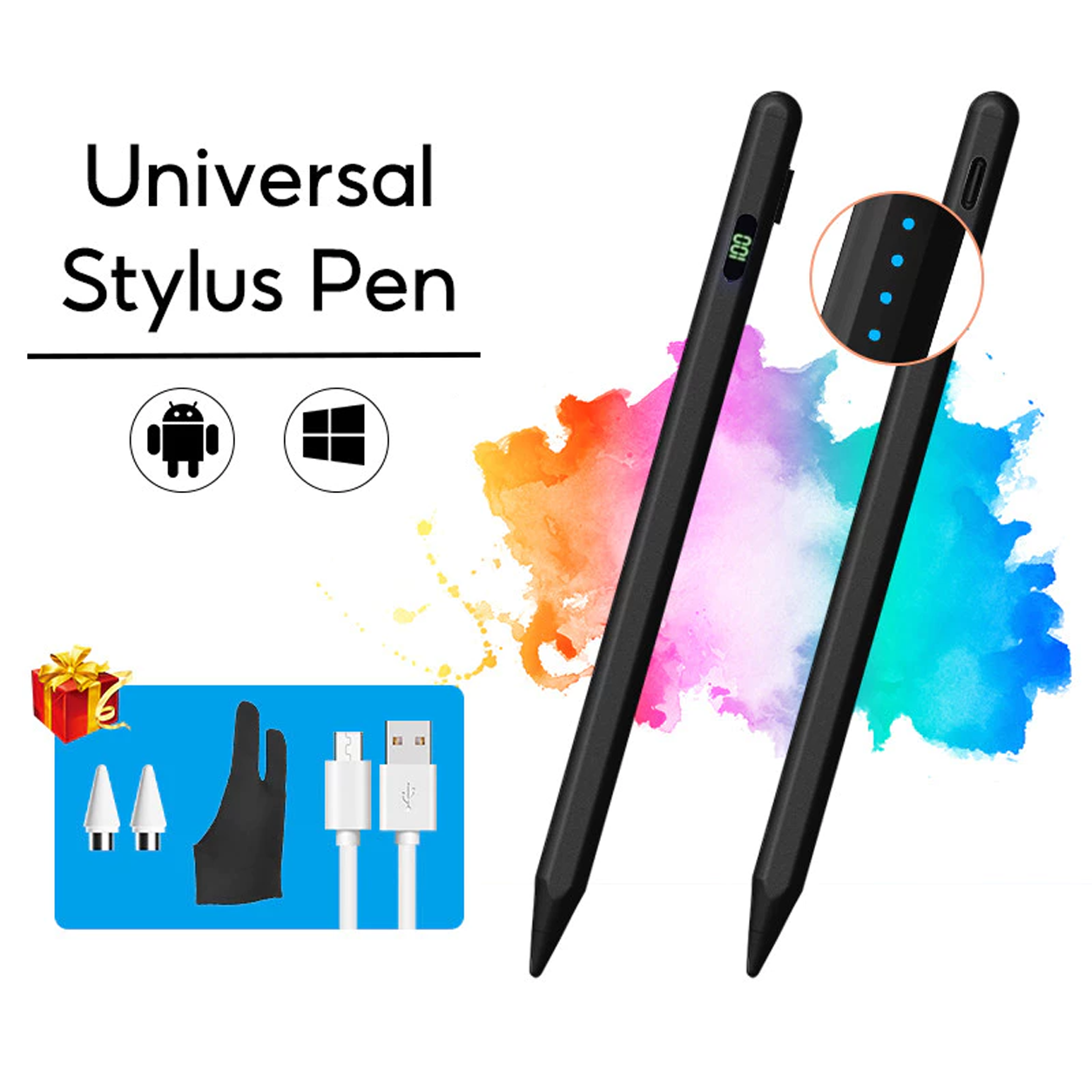 Nova Caneta Universal Stylus para Tablets, compatível com iPad, Apple Pencil, sm