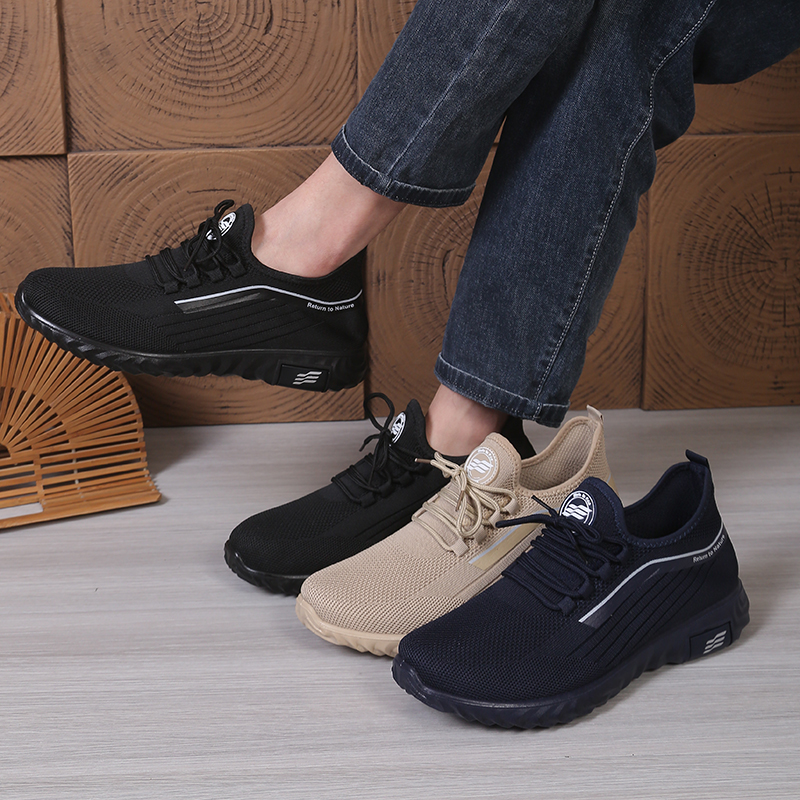 Tênis Masculino Leve e Confortável de Malha Respirável, Antiderrapante, Solado Macio, Ideal para Caminhada e Uso Casual