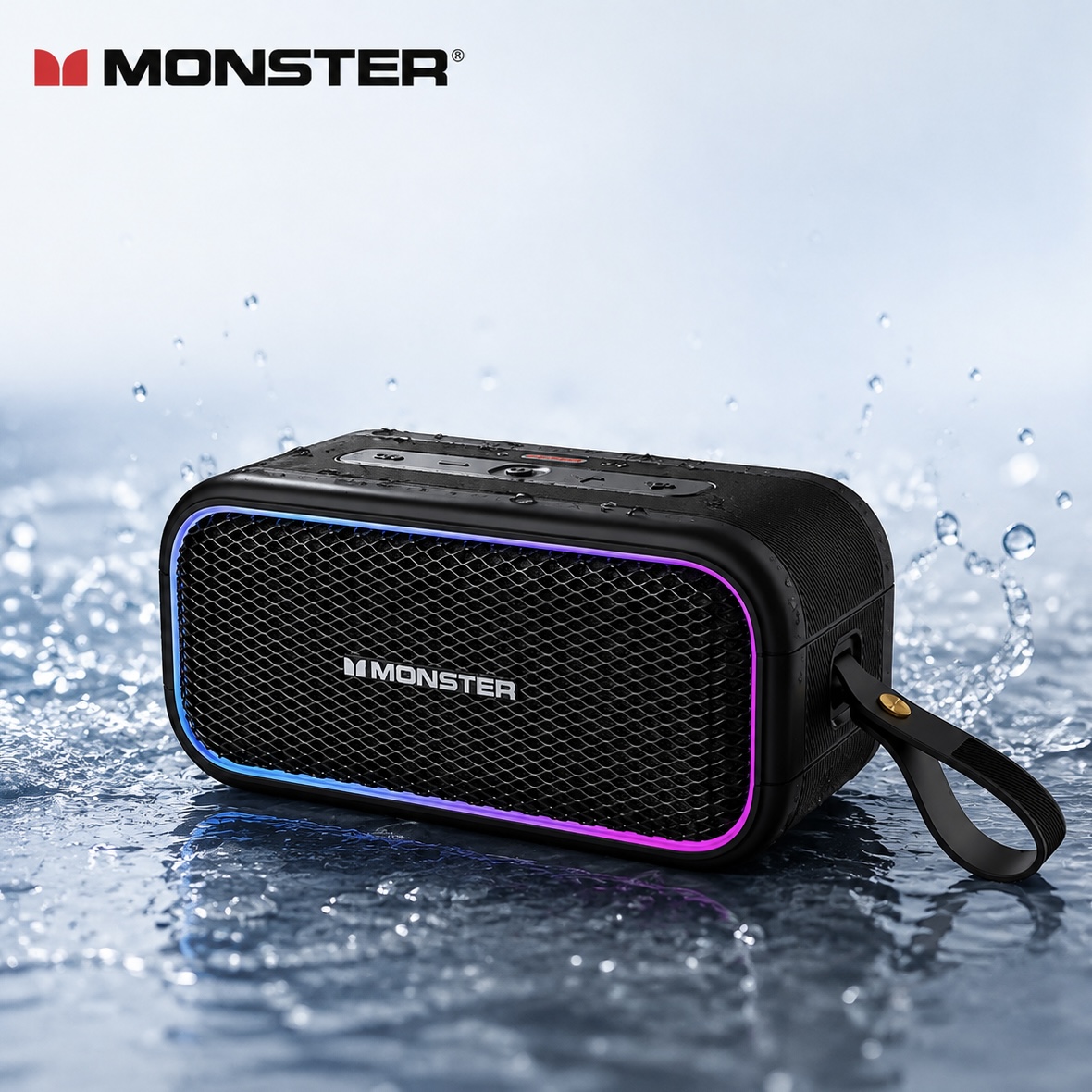 Caixa de Som Bluetooth Portátil Monster, Som Estéreo Alto de 40W, Emparelhamento sem Fio Bluetooth 5.3 TWS, Caixa de Som