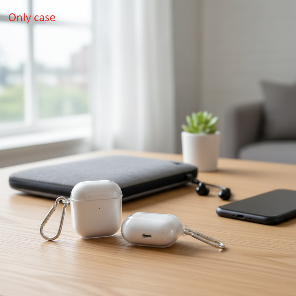 Capa TPU Transparente para AirPods Pro 2/AirPods 3/AirPods 4 - Estojo Fino com Encaixe Preciso (Sem Fones)