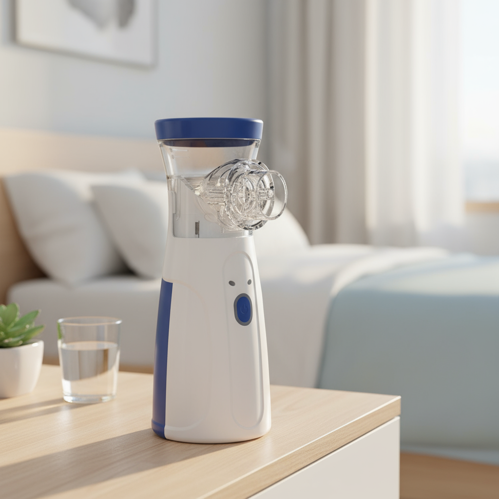 Mini Inalador Nebulizador para Cuidados Nasais, Nebulizador de Rede Portátil Silencioso para Adultos e Crianças
