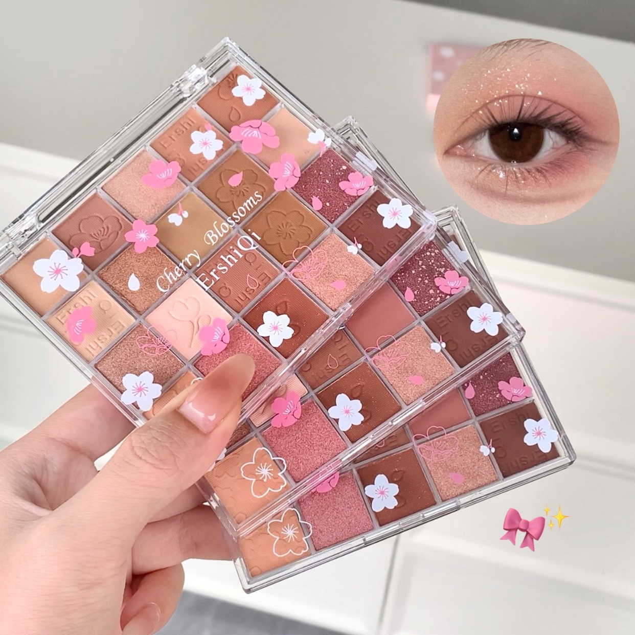 Paleta de sombras de 20 cores lantejoulas Glitter perolado fosco ins paleta de maquiagem