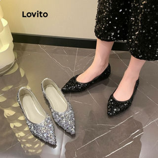 Lovito Flat Feminina Confortável e Elegante Estilo Francês Simples com Salto Baixo LFA58276 em Oferta na Shopee
