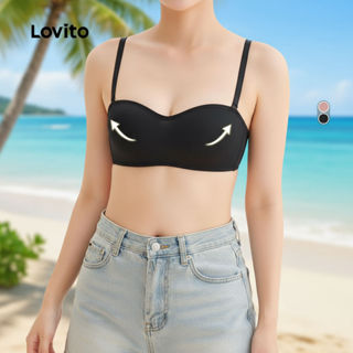 Lovito Sutiã Push Up Casual Sem Fio Com Alças Removíveis E Sem Costura L16X253\2 em Oferta na Shopee