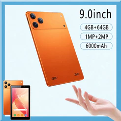 Tablet Android 13 com suporte a Wi-Fi e Bluetooth, câmeras duplas, 4 GB de RAM, 64 GB de ROM, grande capacidade de