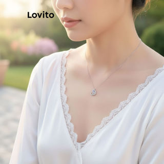 Lovito Casual Colar Feminino de Lua de Metal LNA28127\2 em Oferta na Shopee