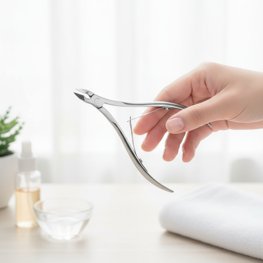 1 Peça Tesoura de Aço Inoxidável para Pele Morta, Alicate de Cutícula de Unha, Pinça para Manicure e Aparar