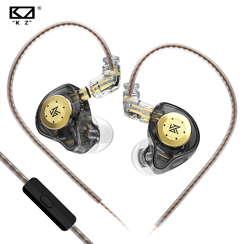 KZ EDX PRO Fones De Ouvido De Metal Com Fio HiFi Bass Music DJ Intra-Auriculares Para Jogos Microfone Audifonos Uso Diár