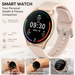Relógio Inteligente para Homens e Mulheres - Tela HD, Chamada Bluetooth, Monitor de Fitness, Saúde e Esportes, à Prova
