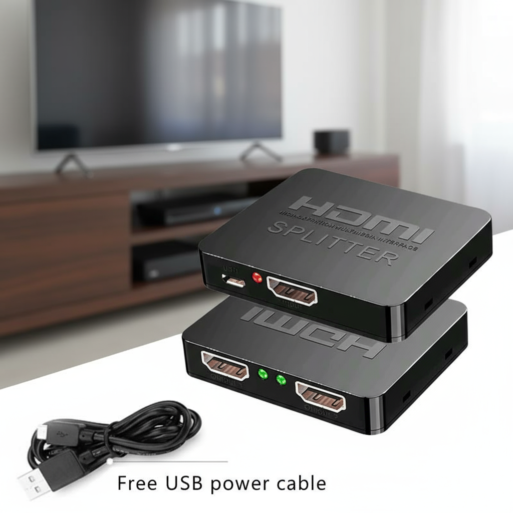 4K 1080P 1x2 HDMI Splitter Full HD 3D 1 em 2 Out Amplificador Duplo para Monitor