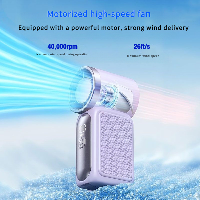  HF13 Ventilador Portátil, Mini Ventilador, Ventilador Portátil 5000mAh, Ventilador 20h, Ventilador Móvel Silencioso