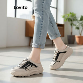 Lovito Sapato Esportivo Feminino Mueller Half Drag em Malha Respirável, Leve e Moderno LFA73235 em Oferta na Shopee