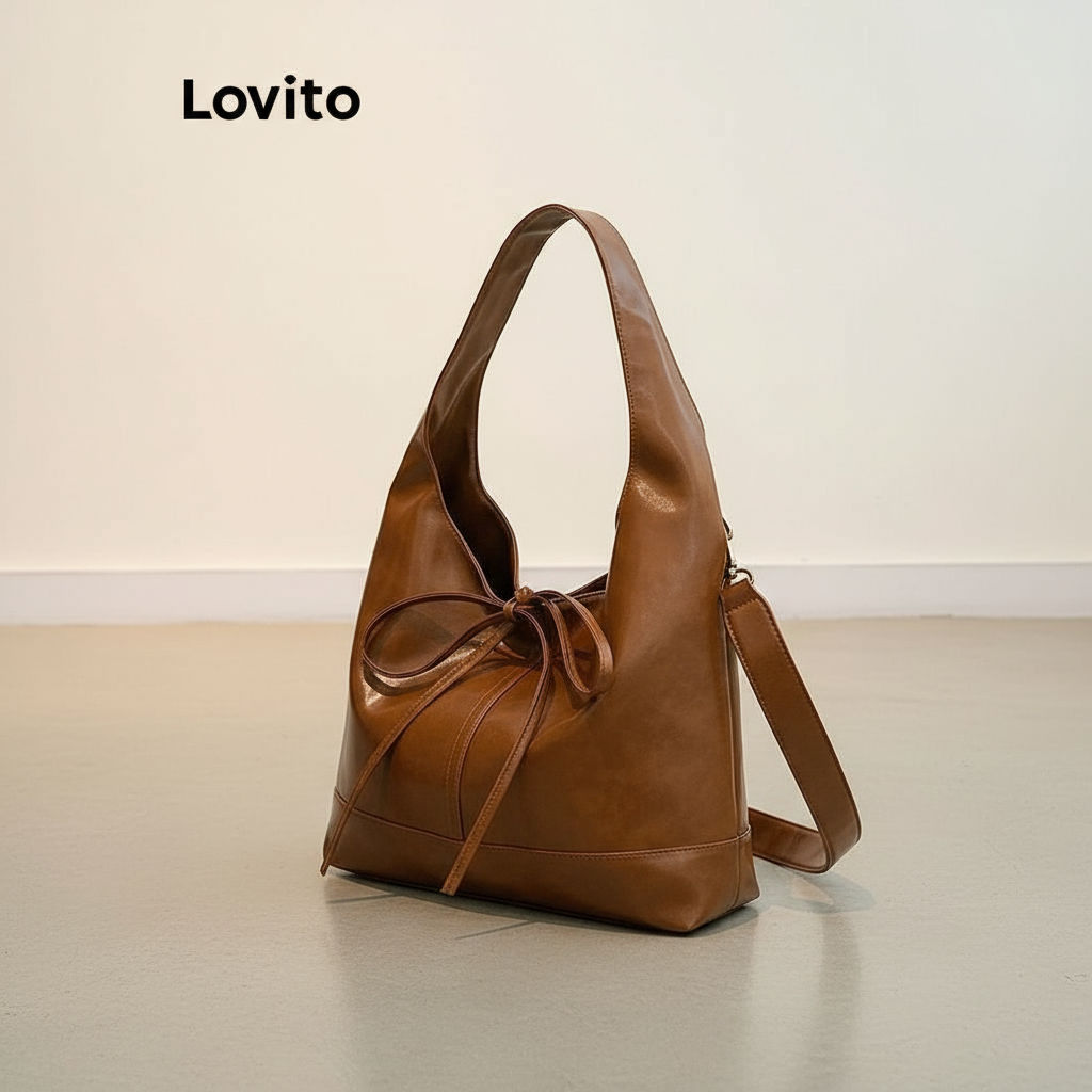FB60-DEC24-D-Korea depound24 Novo estilo bolsa de gravata borboleta francesa de grande capacidade elegante bolsa de ombr em Oferta na Shopee
