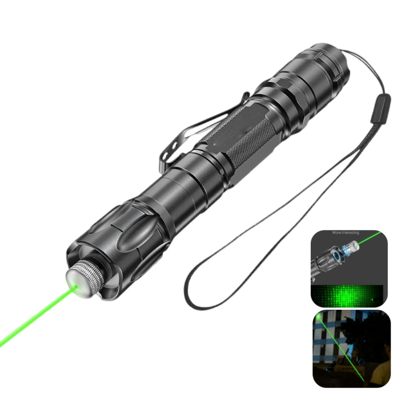 Caneta Laser Verde Potente 20000m 18650 USB Recarregável, Caneta Laser Pointer, Brinquedo para Gato, Ponteiro Laser de