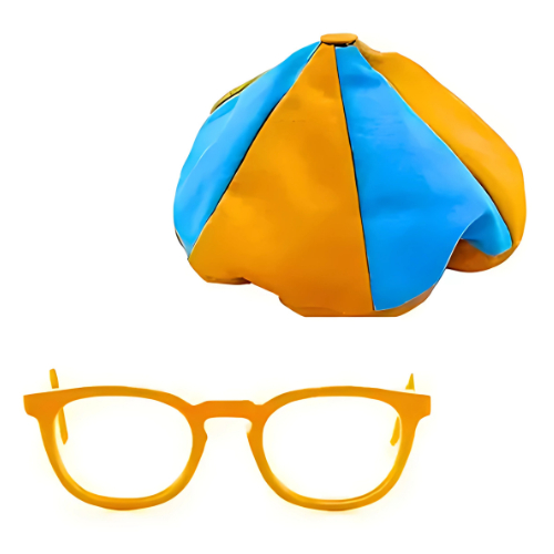 Blippi Boina Chapéu De Bebê Menino E Óculos Conjunto Boné Para Crianças Cosplay Traje Acessório Personagem Festa Role Pl