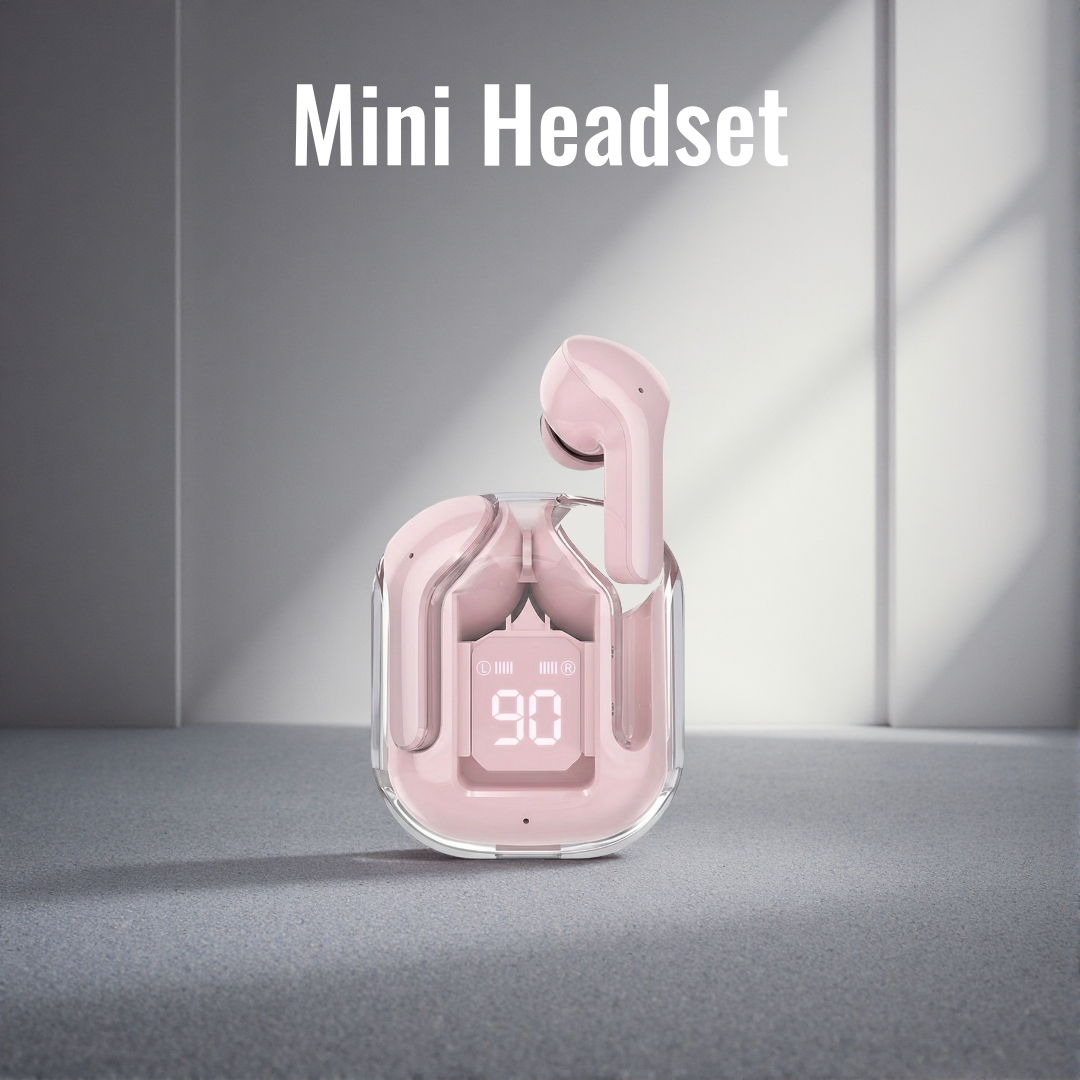  Fones de Ouvido Rosa Mini Fones Bluetooth Sem Fio Intra-Auriculares Com Microfone Para Esportes E Corrida Fones De