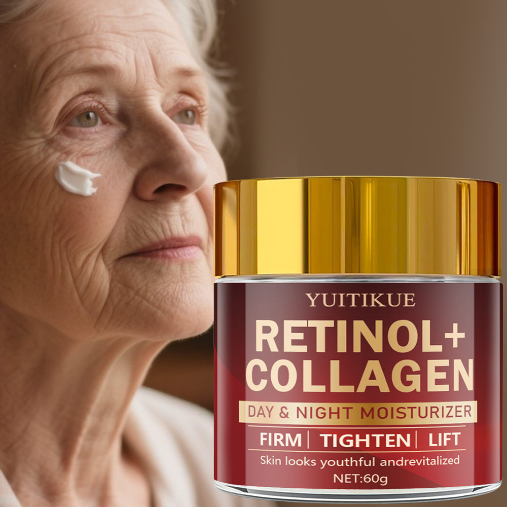 YUITIKUE Retinol Colágeno Hidratante 60G Firme Aperte Elevador Antienvelhecimento Creme Facial Para Todos Os Tipos De Pe