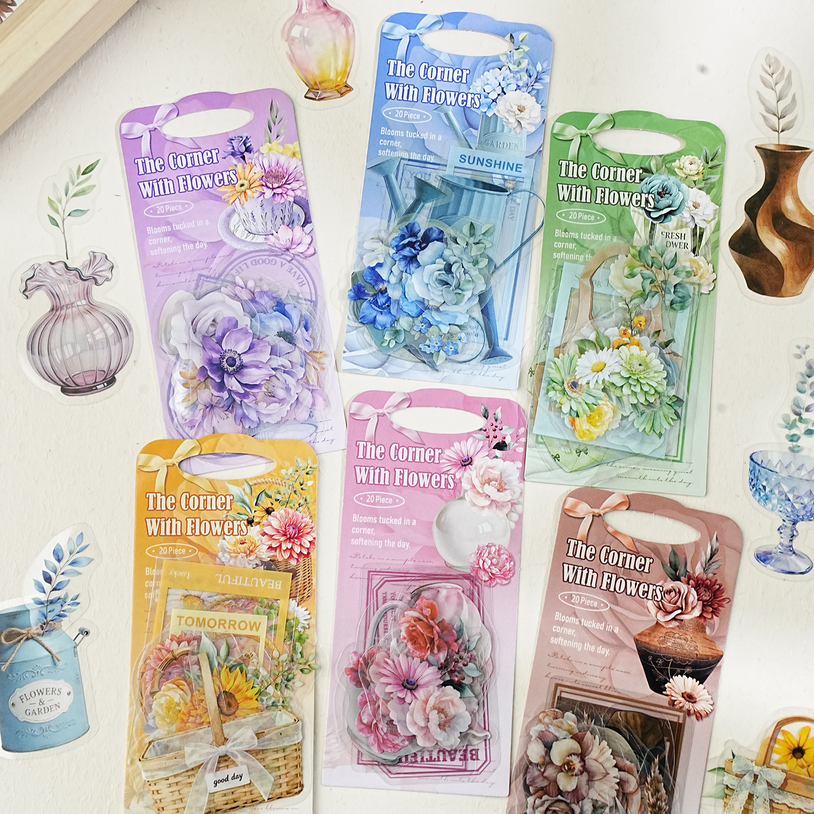 Adesivos Florais Estéticos Para Laptop , À Prova D'água Fofos Escolares Personalizados , 120 Peças