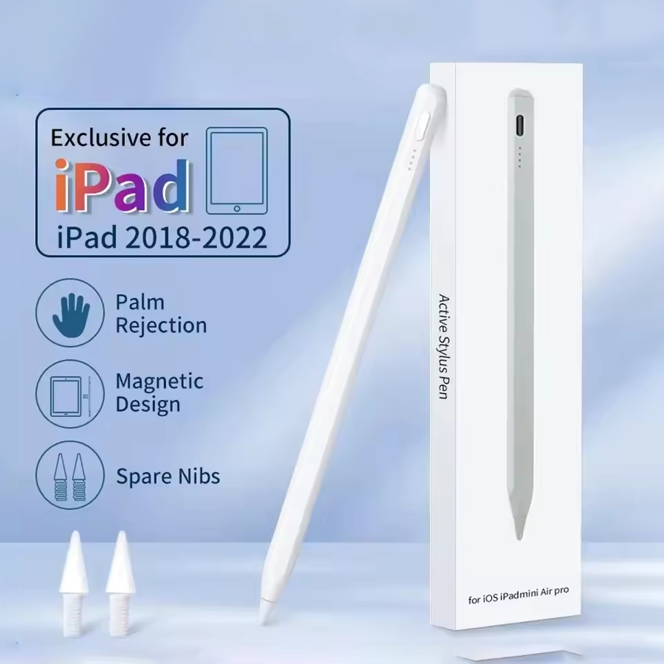 Caneta de Toque de Energia para Lápis Apple iOS iPad 10 Pro 11/12.9 Air 3-5 Mini 5-6